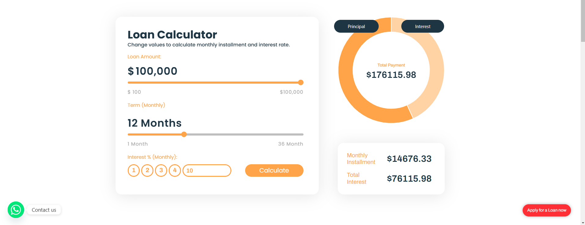 Case Study Loan Calculator Plugin 3